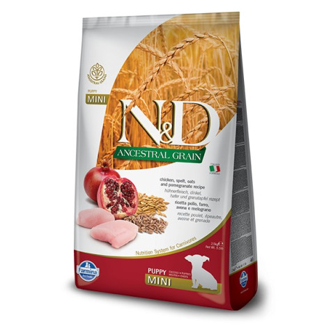 FARMINA N&D LOW GRAIN puppy dog mini spelled oats chicken and pomegranate 2,5 kg