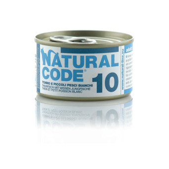 NATURAL CODE - 10 Tuna and small white fish 85 gr. - 