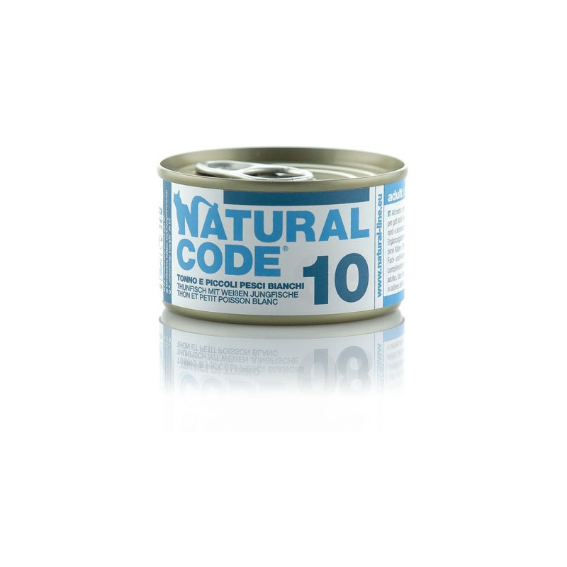NATURAL CODE - 10 Tuna and small white fish 85 gr.