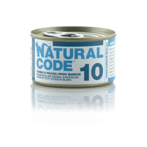 NATURAL CODE 10 Thon et petites pesci bianchi 85 g.