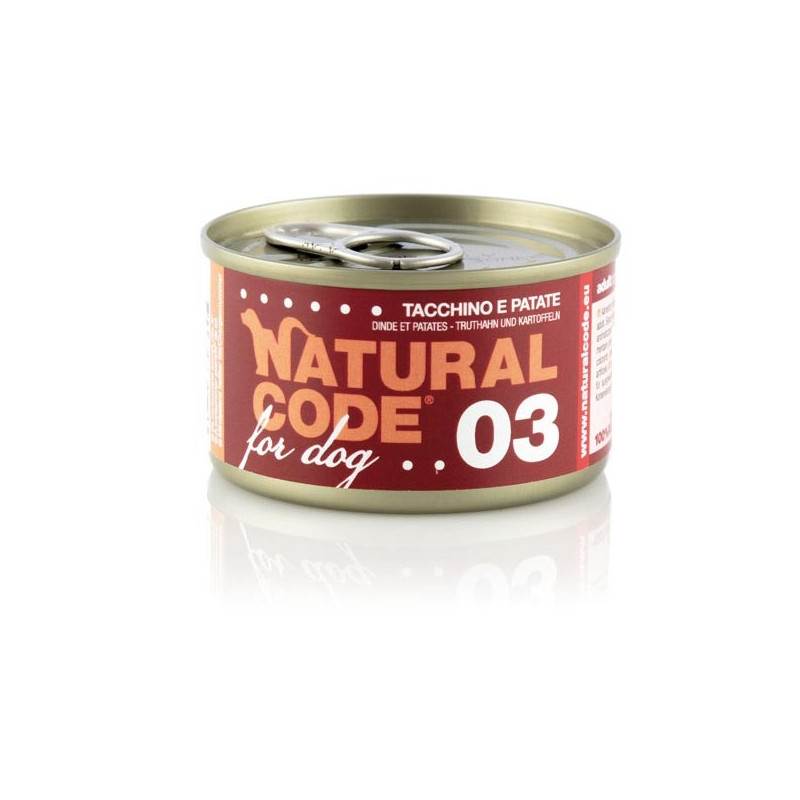 NATURAL CODE For Dog dinde et pommes de terre 90 g. 03 NATURAL CODE For Dog dinde et pommes de terre 90 g. 03
