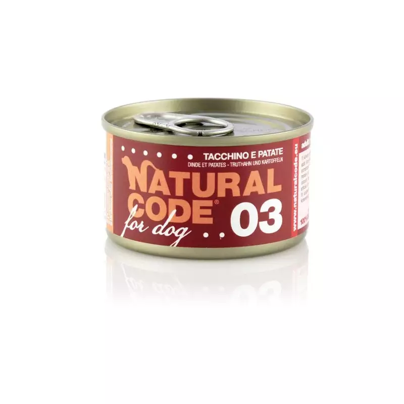 NATURAL CODE For Dog tacchino e patate 90 gr. 03