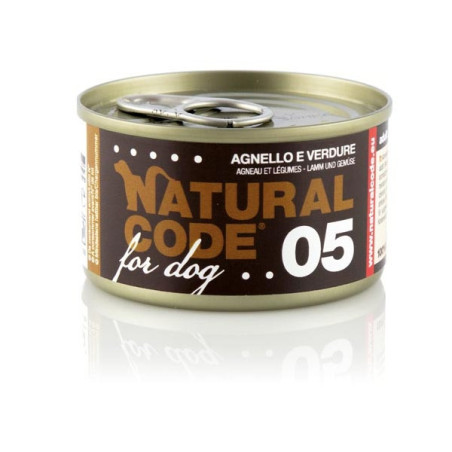 NATURAL CODE For Dog agnello e verdure 90 gr. 05 - 