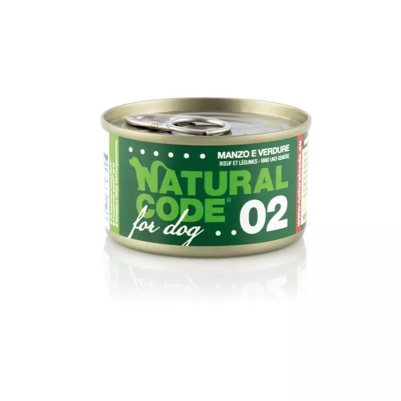 NATURAL CODE For Dog manzo e verdure 90 gr. 02 NATURAL CODE For Dog manzo e verdure 90 gr. 02