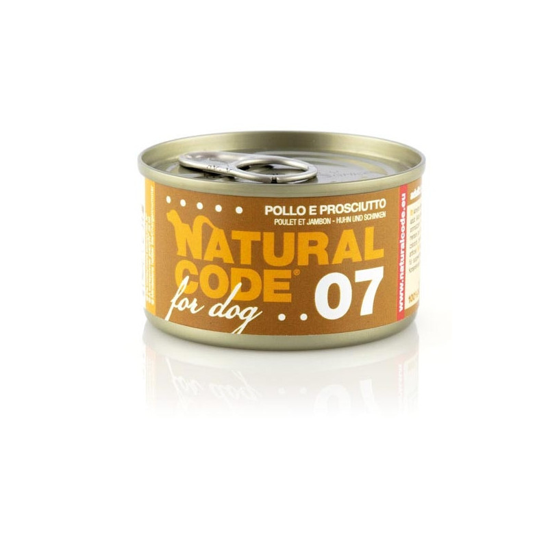 NATURAL CODE For Dog poulet et jambon 90 g. 07 NATURAL CODE For Dog poulet et jambon 90 g. 07