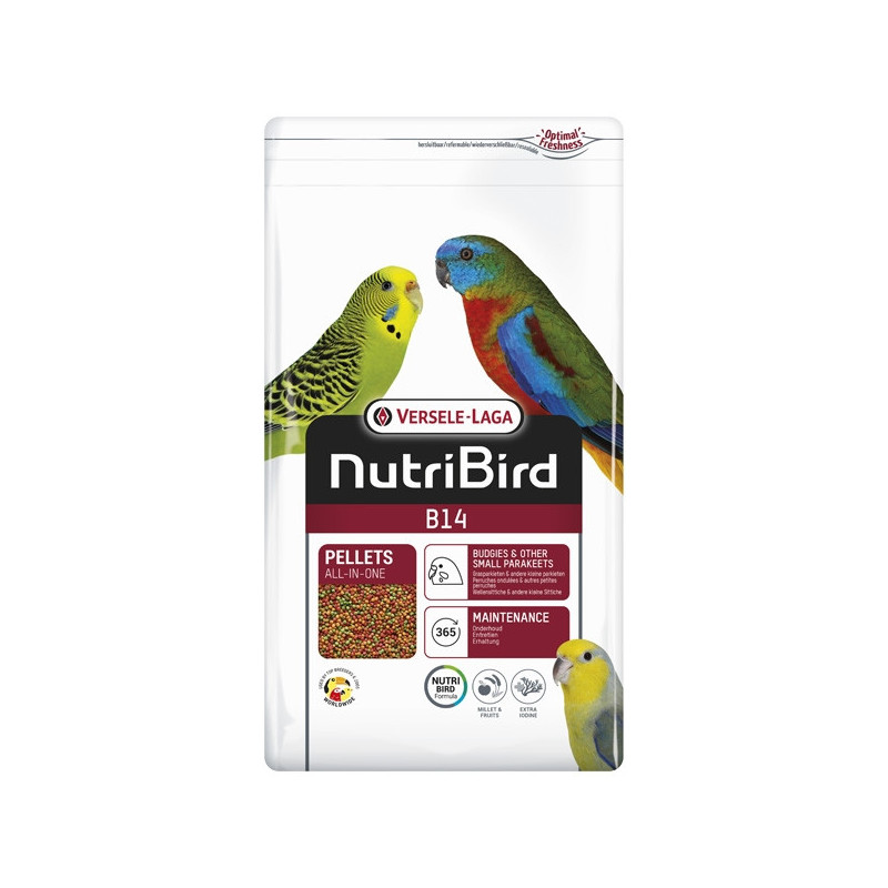 VERSELE-LAGA NutriBird B14 Entretien extrudé Ondulées et Petites Perruches 800 g. VERSELE-LAGA NutriBird B14 Entretien extrudé Ondulées et Petites Perruches 800 g.