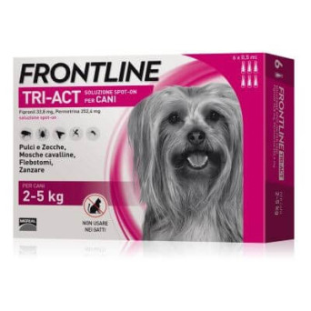 Frontline tri-act 2-5 kg 6 pipette - 