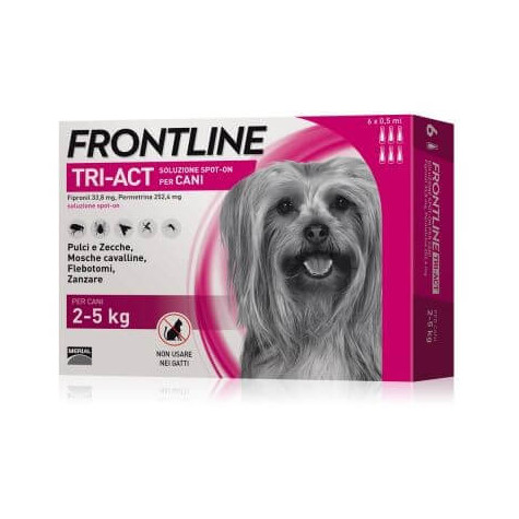 Frontline tri-act 2-5 kg 6 pipette - 