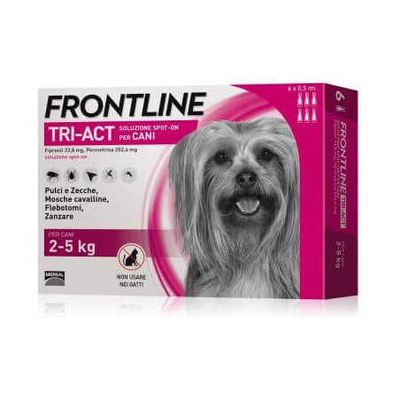 Frontline tri-act 2-5 kg 6 pipette - 