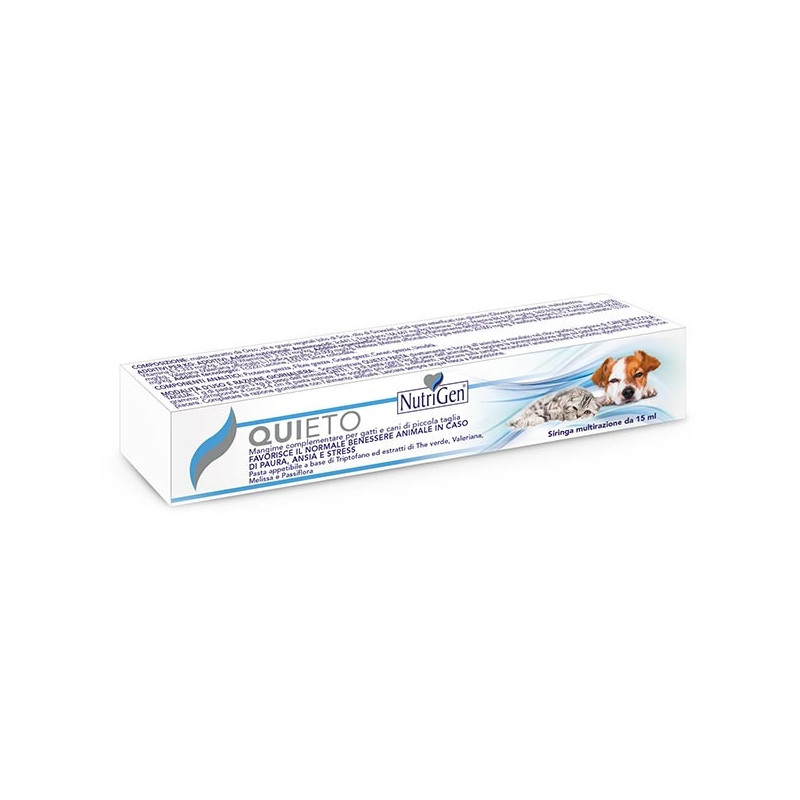 Nutrigen - Quieto pâte 10 siringa 15 ml. Nutrigen - Quieto pâte 10 siringa 15 ml.