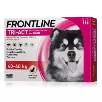 Frontline tri-act 40-60 kg 3 pipettes (6 ml)