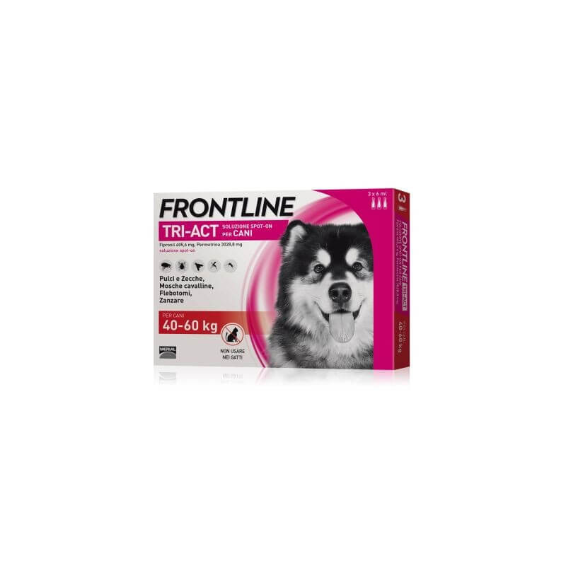 Frontline Tri-Act Chiens 40-60 kg - 3 pipettes Frontline Tri-Act Chiens 40-60 kg - 3 pipettes