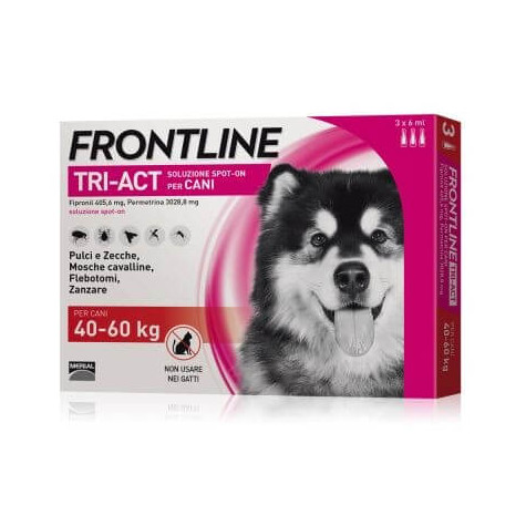 Frontline Tri-Act Chiens 40-60 kg - 3 pipettes