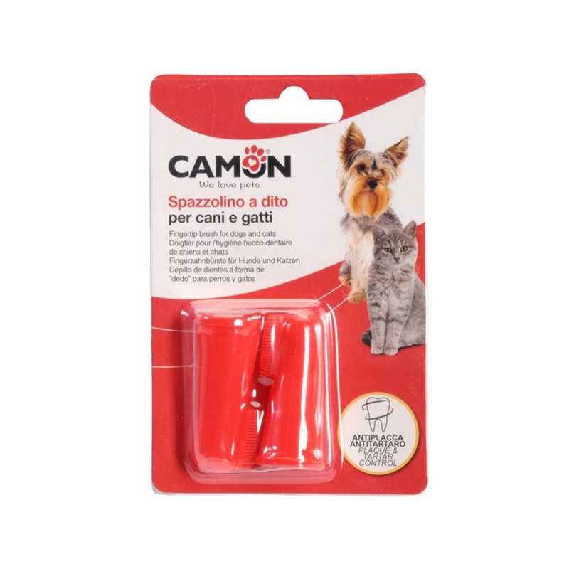 CAMON Brosse à dents a dito pour chiens et gatti CAMON Brosse à dents a dito pour chiens et gatti