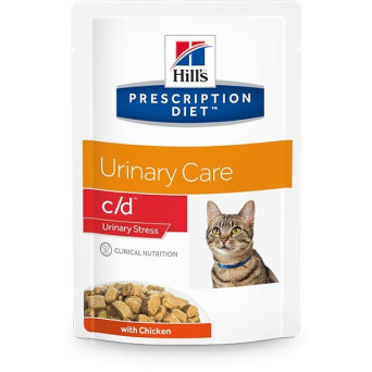Hill's c / d feline urinary stress chicken (12 sachets of 85g) - 