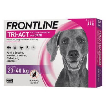 Frontline tri-act 20-40 kg 3 pipette - 