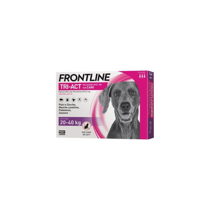 Frontline Tri-Act Chiens 20-40 kg - 3 pipettes Frontline Tri-Act Chiens 20-40 kg - 3 pipettes
