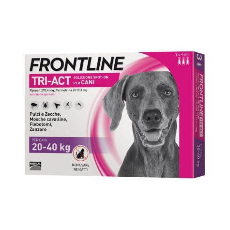 Frontline tri-act 20-40 kg 3 pipettes (4 ml)