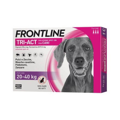 Frontline Tri-Act Chiens 20-40 kg - 3 pipettes