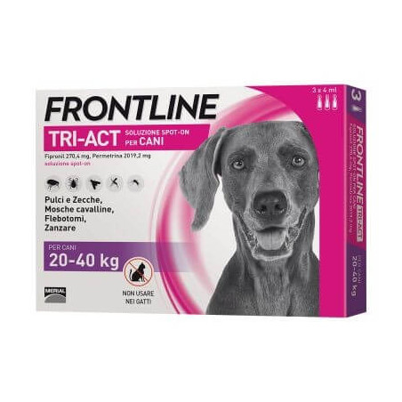 Frontline tri-act 20-40 kg 3 pipette - 