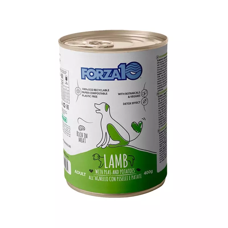 FORZA10 Wartung Lamm, Erbsen und Kartoffeln 400 gr. FORZA10 Wartung Lamm, Erbsen und Kartoffeln 400 gr.