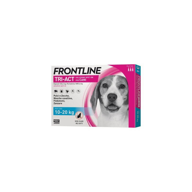 Frontline tri-act 10-20 kg 3 pipettes (2 ml)