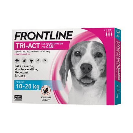 Frontline tri-act 10-20 kg 3 pipette - 