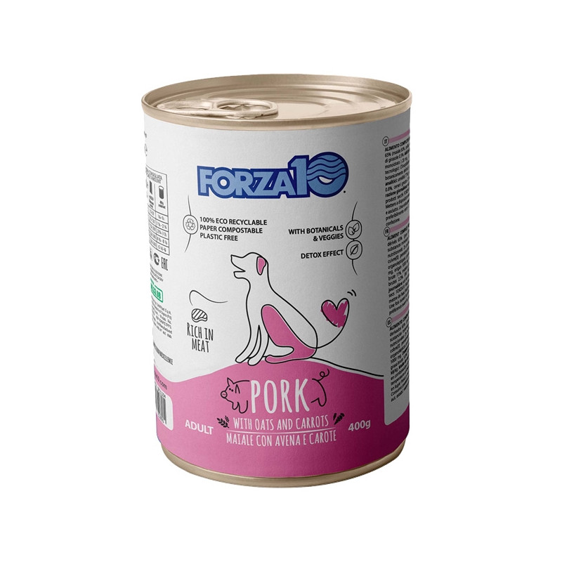 Forza10 Maintenance Porc avec Avoine et Carottes 400 g.