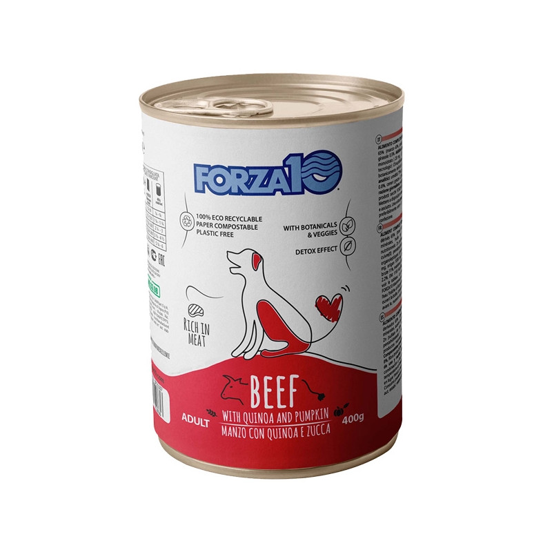 Forza10 Maintenance Bœuf avec Quinoa et Citrouille 400 g. Forza10 Maintenance Bœuf avec Quinoa et Citrouille 400 g.