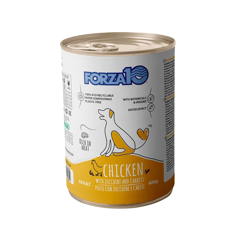 Forza10 Maintenance Poulet avec Courgettes et Carottes 400 g. Forza10 Maintenance Poulet avec Courgettes et Carottes 400 g.