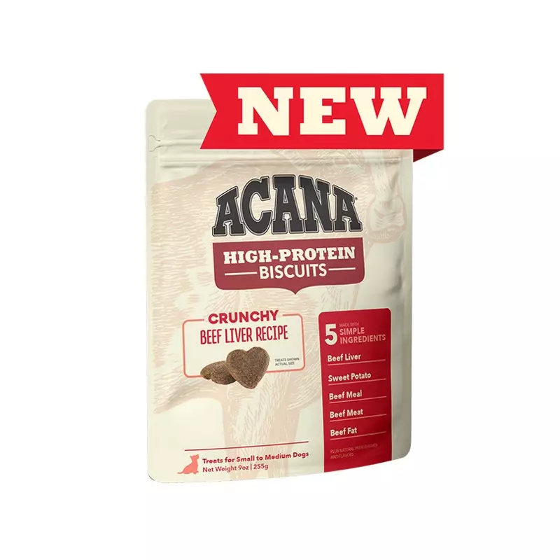 Acana Snack High Protein Biscuits with Beef Liver 100 gr. Acana Snack High Protein Biscuits with Beef Liver 100 gr.