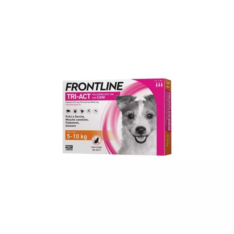 Frontline tri-act 5-10 kg 3 pipettes (1 ml)