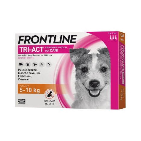 Frontline Tri-Act Chiens 5-10 kg - 3 pipettes