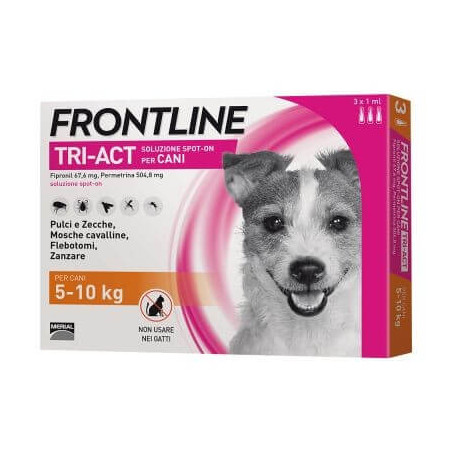 Frontline tri-act 5-10 kg 3 pipette - 