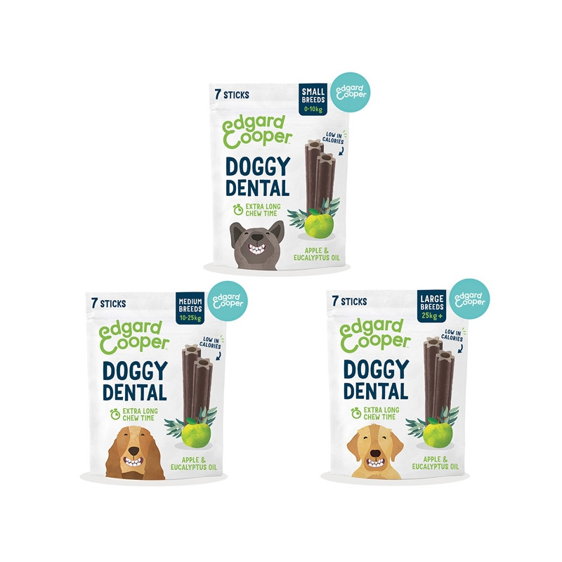 Edgard Cooper- Doggy Dental mela and eucalyptus (medium 10-25 kg)
