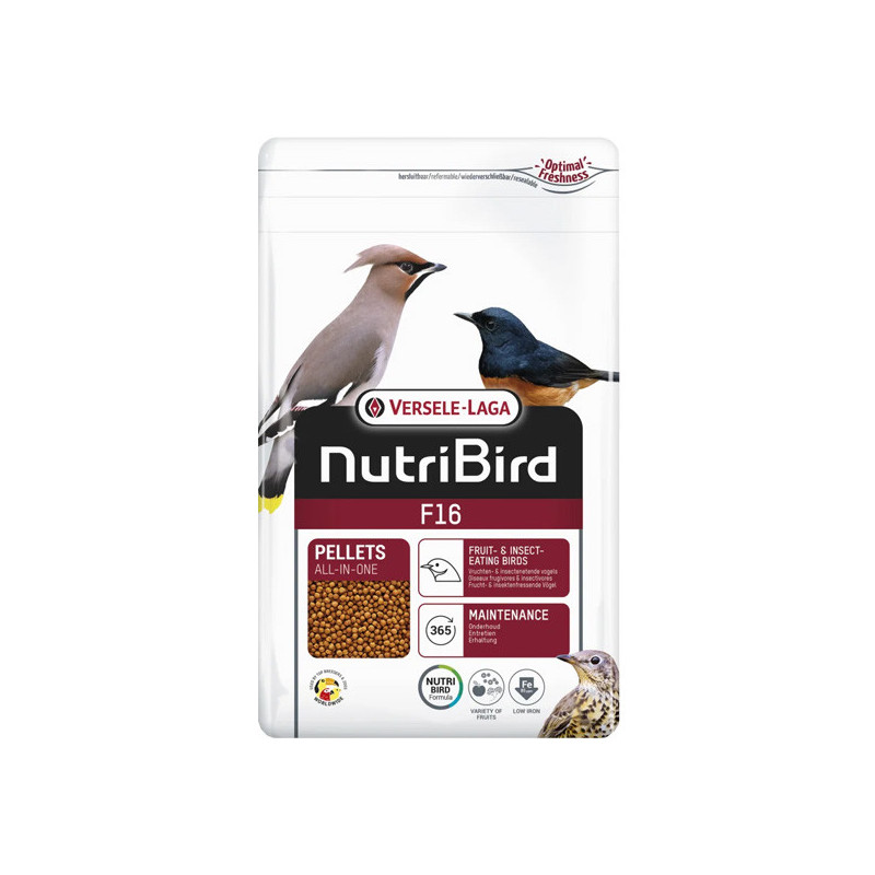 VERSELE-LAGA NutriBird F16 Frugivori Insettivori Medium 800 g. VERSELE-LAGA NutriBird F16 Frugivori Insettivori Medium 800 g.