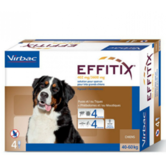 VIRBAC EFFITIX SPOT ON CANE XLARGE .40 - 60 KG. - 