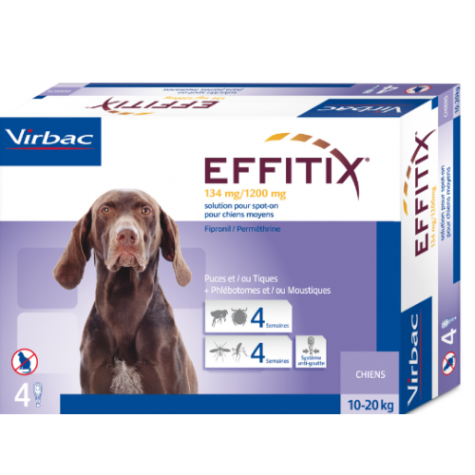 VIRBAC EFFITIX SPOT ON Chien MEDIUM . 10 20 kg