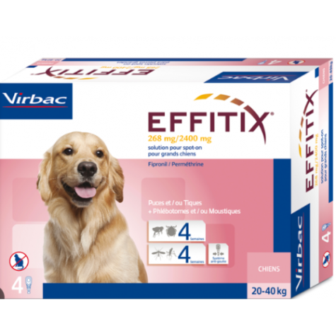 VIRBAC EFFITIX SPOT ON Chien LARGE . 20 40 kg