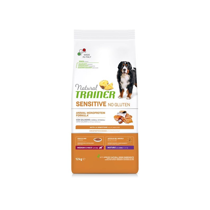 TRAINER Natural Sensitive Medium Maxi Ausgewachsener Lachs 3 kg.