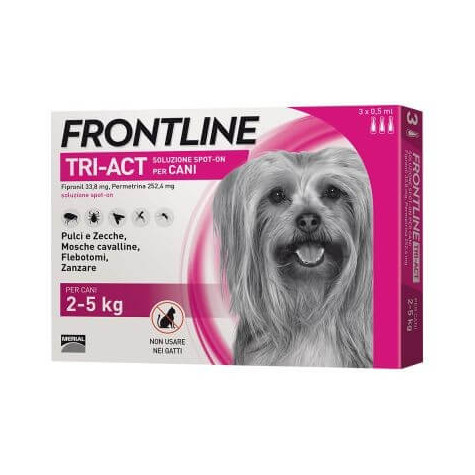 Frontline tri-act 2-5 kg 3 pipettes (0.5 ml)
