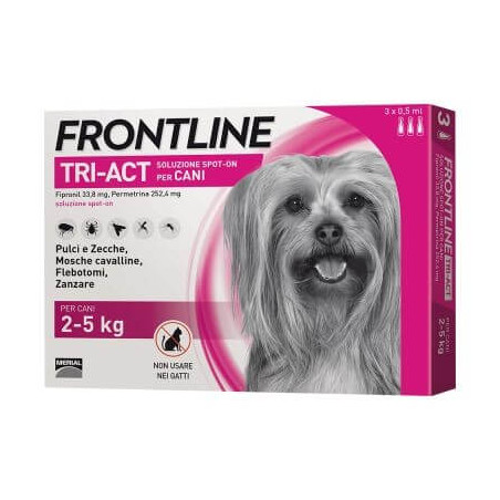 Frontline tri-act 2-5 kg 3 pipette - 