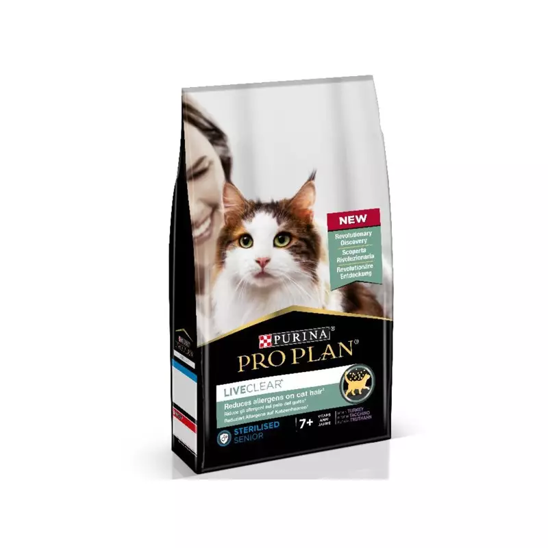 PRO PLAN Liveclear Senior Cats Sterilized Turkey 1,4 kg PRO PLAN Liveclear Senior Cats Sterilized Turkey 1,4 kg