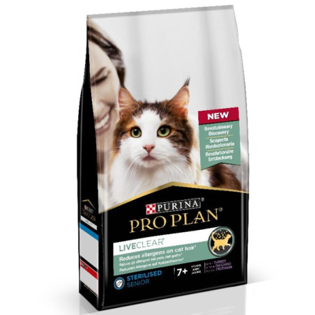 PRO PLAN Liveclear Senior Cats Sterilised Turkey 1,4 kg - 