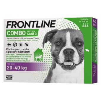 Frontline combo cani grandi 3 pipette 20-40 kg -2,68 ml - 