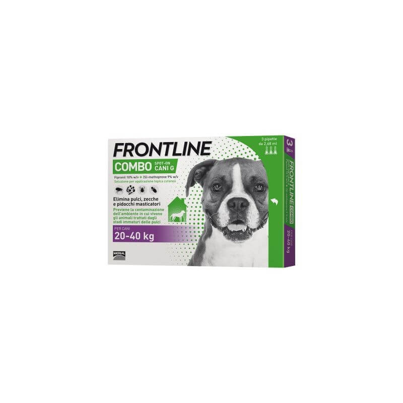 Frontline Combo große Hunde 3 Pipetten 20-40 kg -2,68 ml