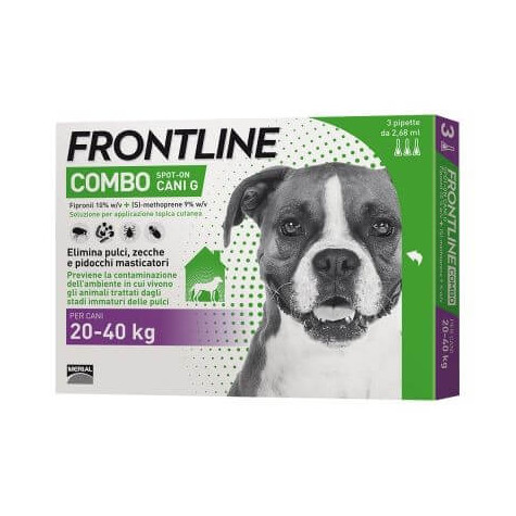 Frontline combo large dogs 3 pipettes 20-40 kg -2.68 ml