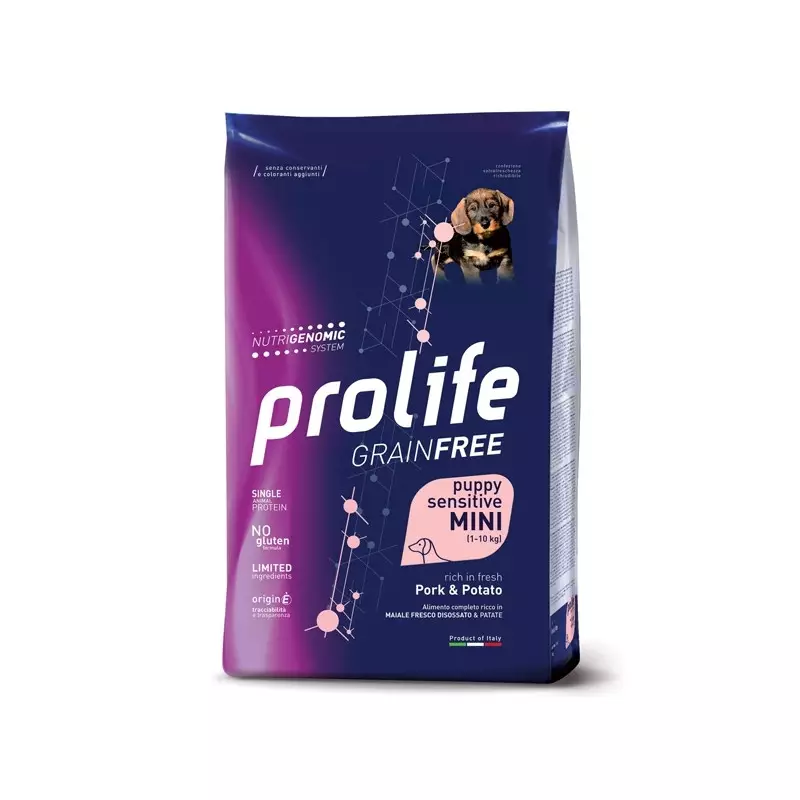 Prolife Grain Free Puppy Mini Sensitive Pork & Potato 2 kg. Prolife Grain Free Puppy Mini Sensitive Pork & Potato 2 kg.