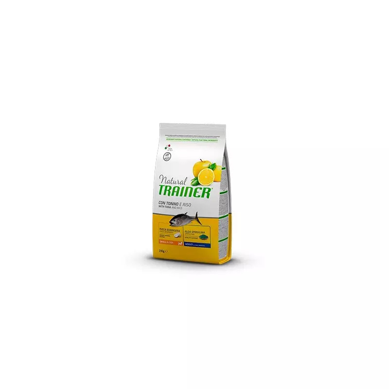 Trainer Natural Adult Mini con Tonno e Riso 800 gr. Trainer Natural Adult Mini con Tonno e Riso 800 gr.