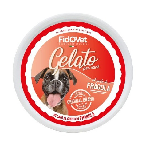 FIDOVET Strawberry flavoured ice cream for dogs 40gr. - 